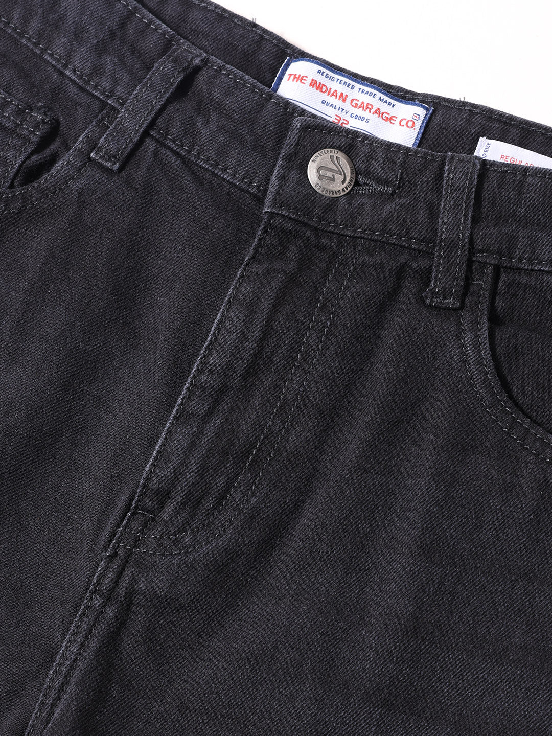 Men's Black Regular Fit Solid Casual Shorts - Image 7