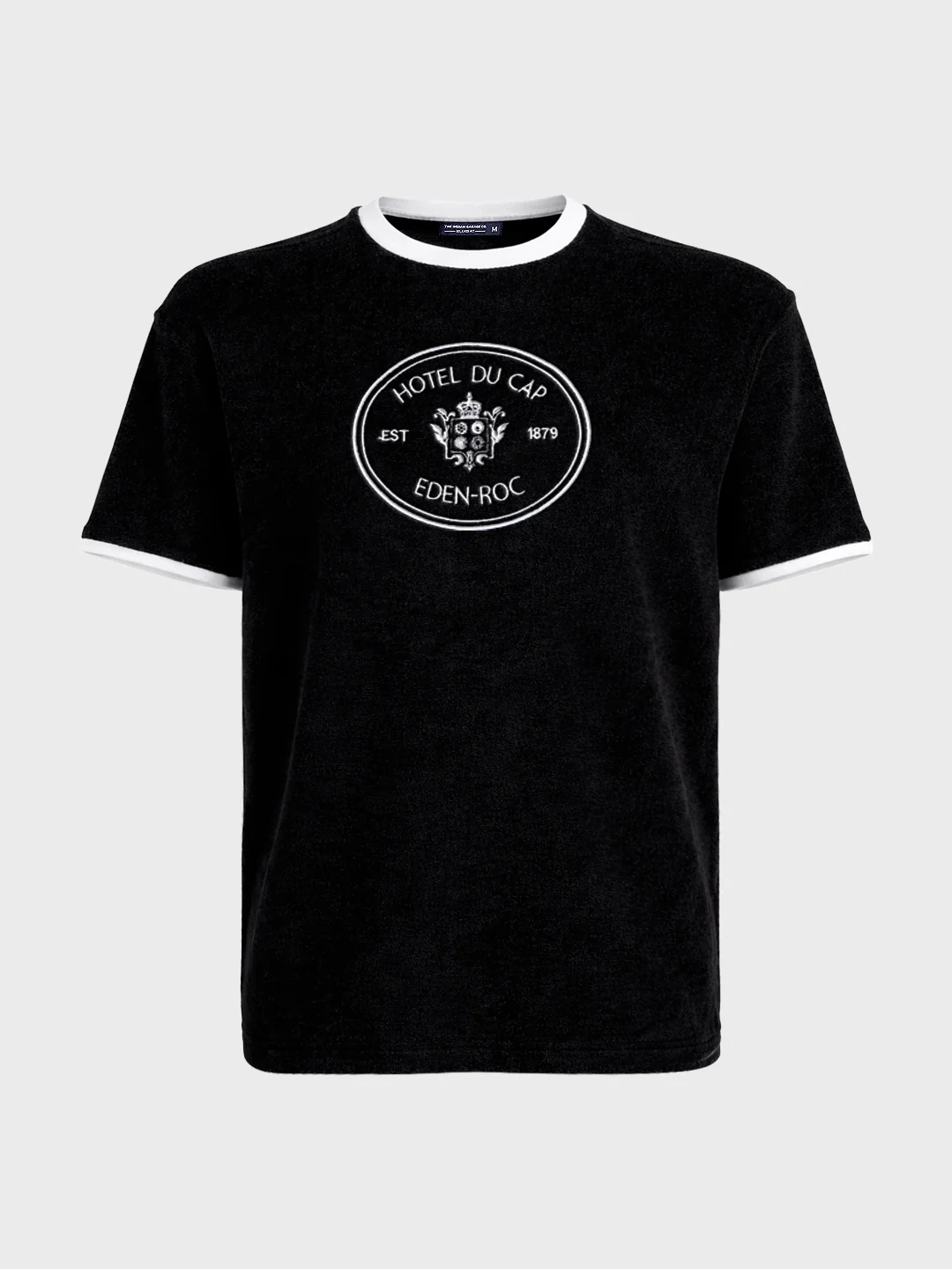 Men's Black Regular Fit Embroidered Casual T-Shirt - Image 5