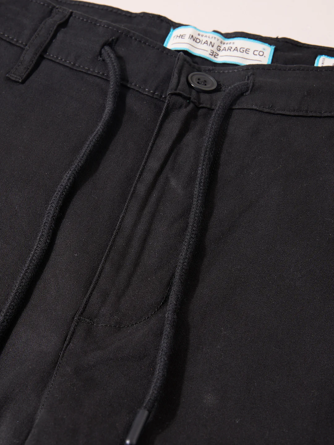 Men's Black Regular Fit Solid Utility Cargo - Image 7