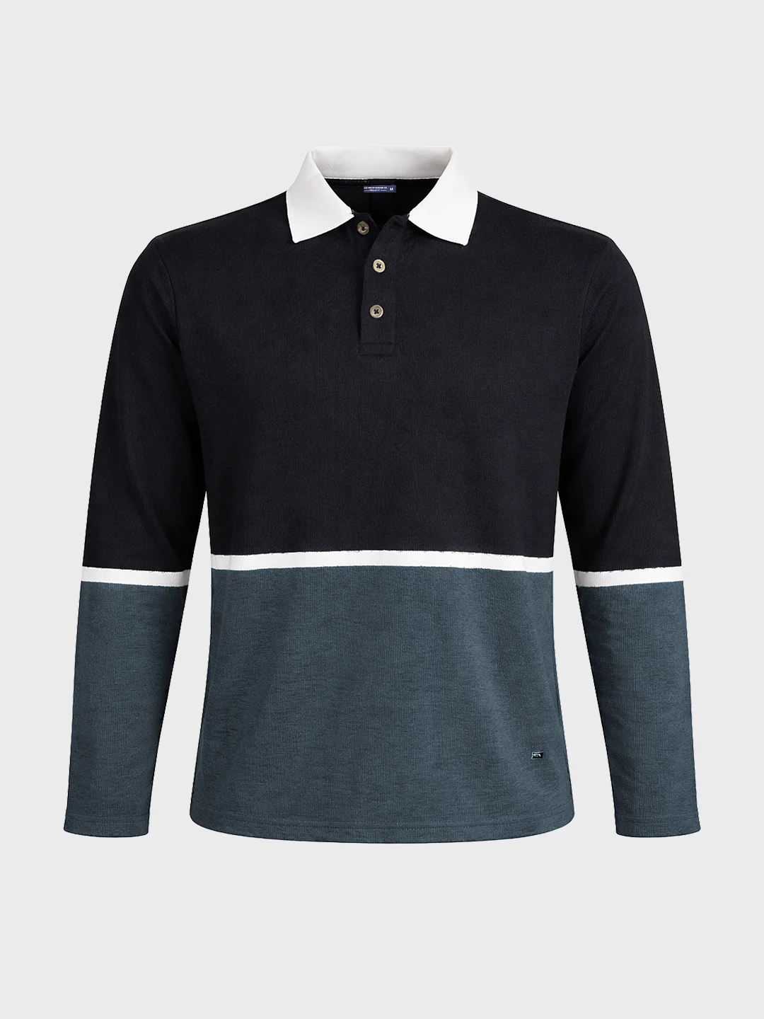 Men's Black Regular Fit Striped Casual T-Shirt - Image 5
