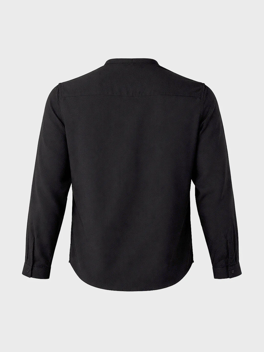 Men's Black Regular Fit Solid Casual Shirt - Image 6