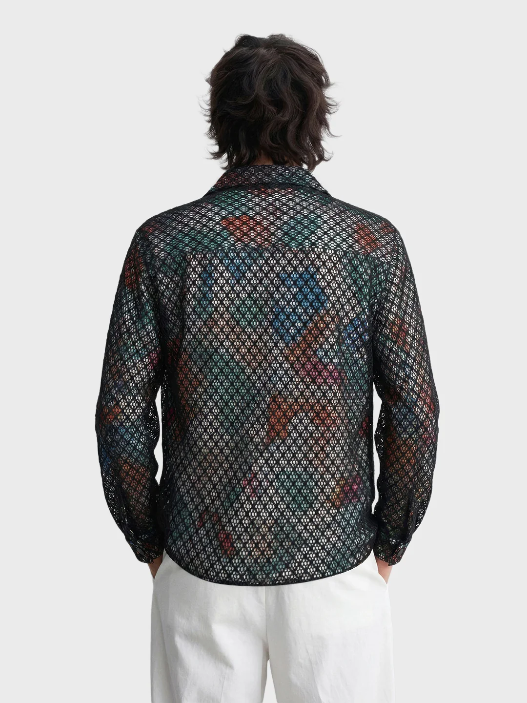 Men's Multicolor Regular Fit Textured Casual Shirts - Image 5