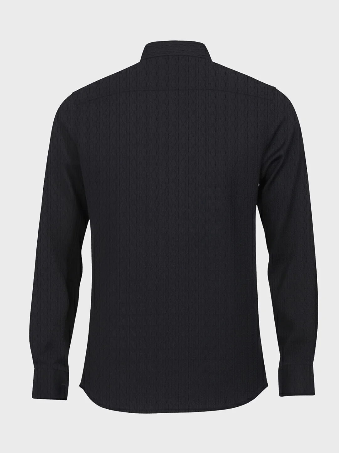 Men's Black Regular Fit Textured Party Wear Shirt - Image 5