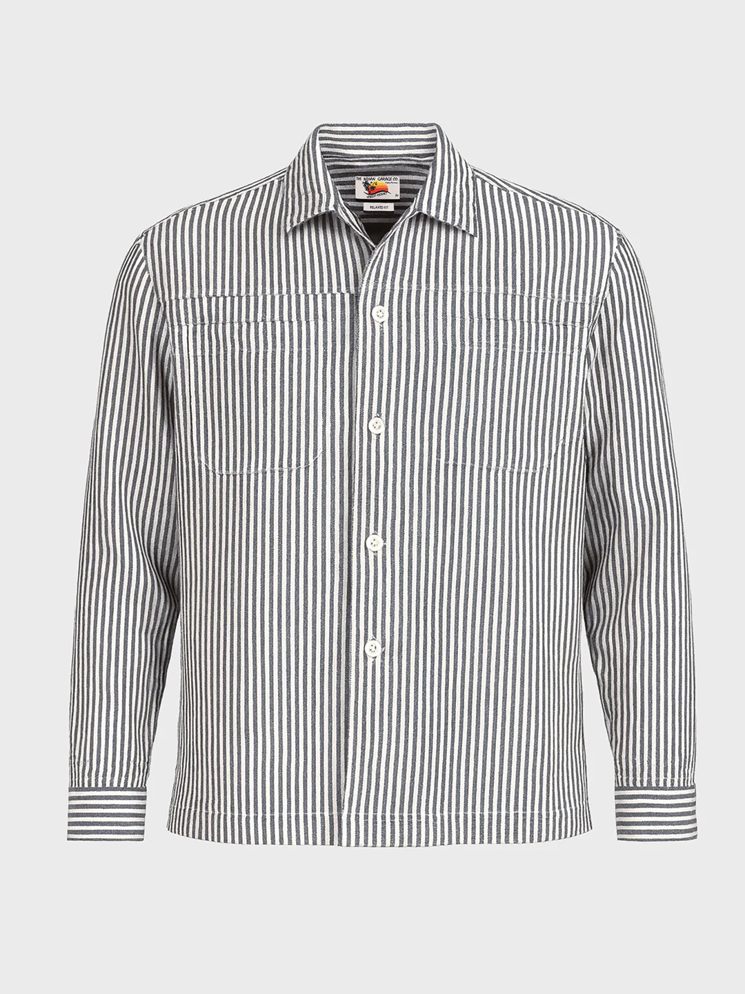 Men's Black Regular Fit Vertical Stripes Resort Wear Shirt - Image 4