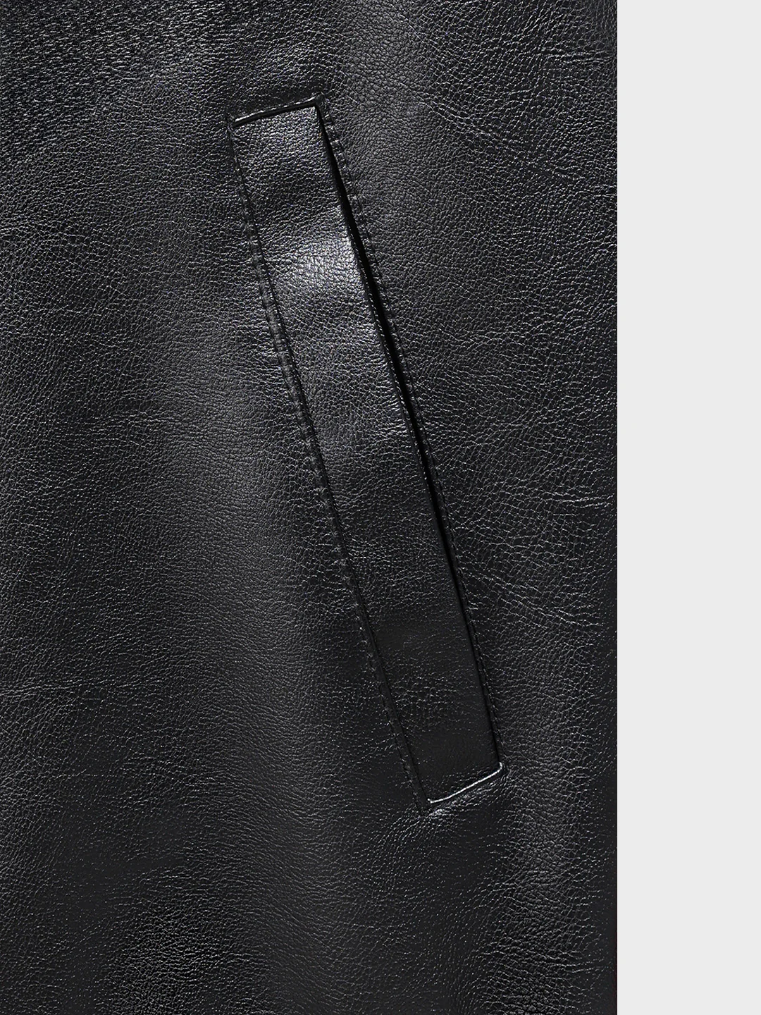 Men's Black Relaxed Fit Solid Casual Bomber Jacket - Image 6