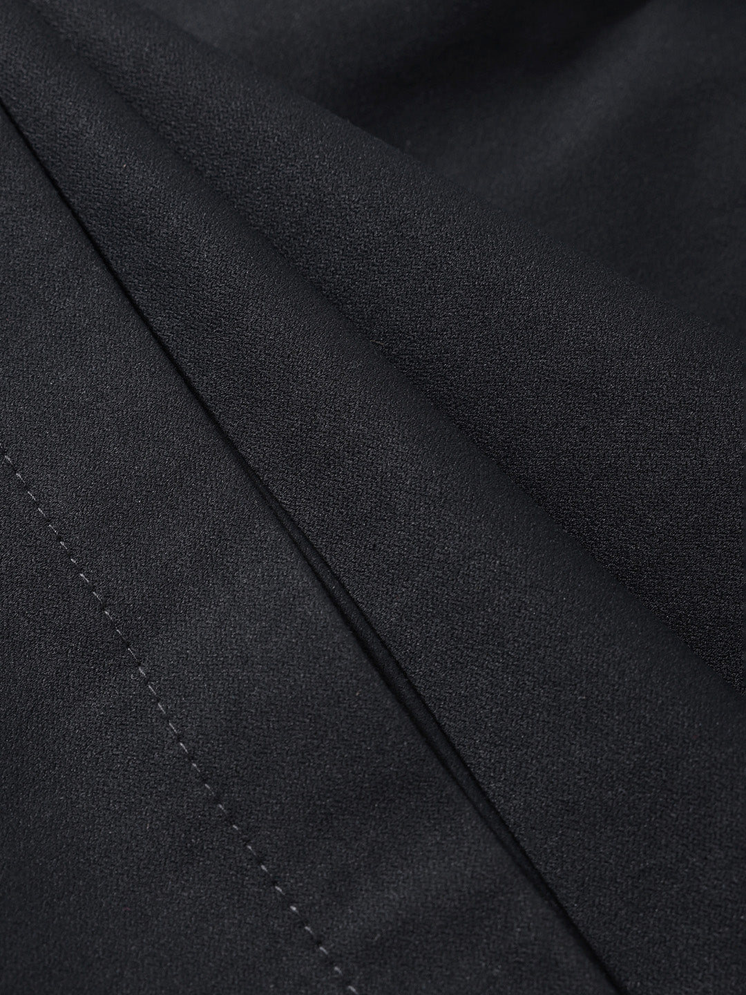 Men's Black Relaxed Fit Casual Solid Trousers - Image 7