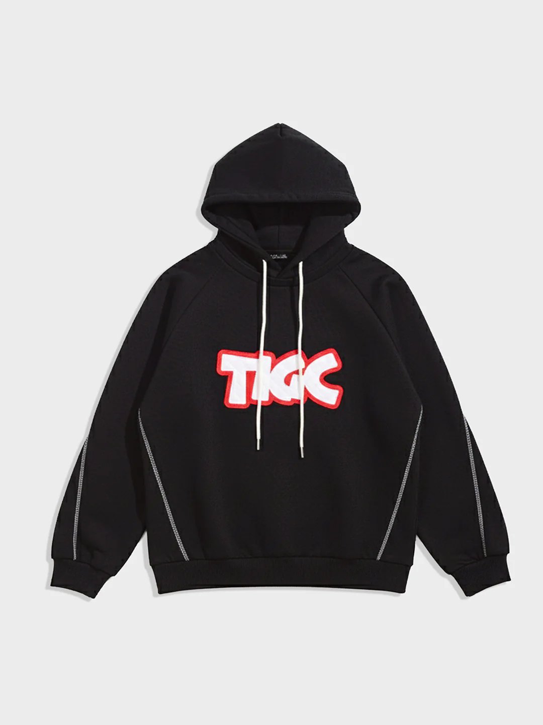 Men's Black Relaxed Fit Embroided Casual Sweatshirt - Image 3