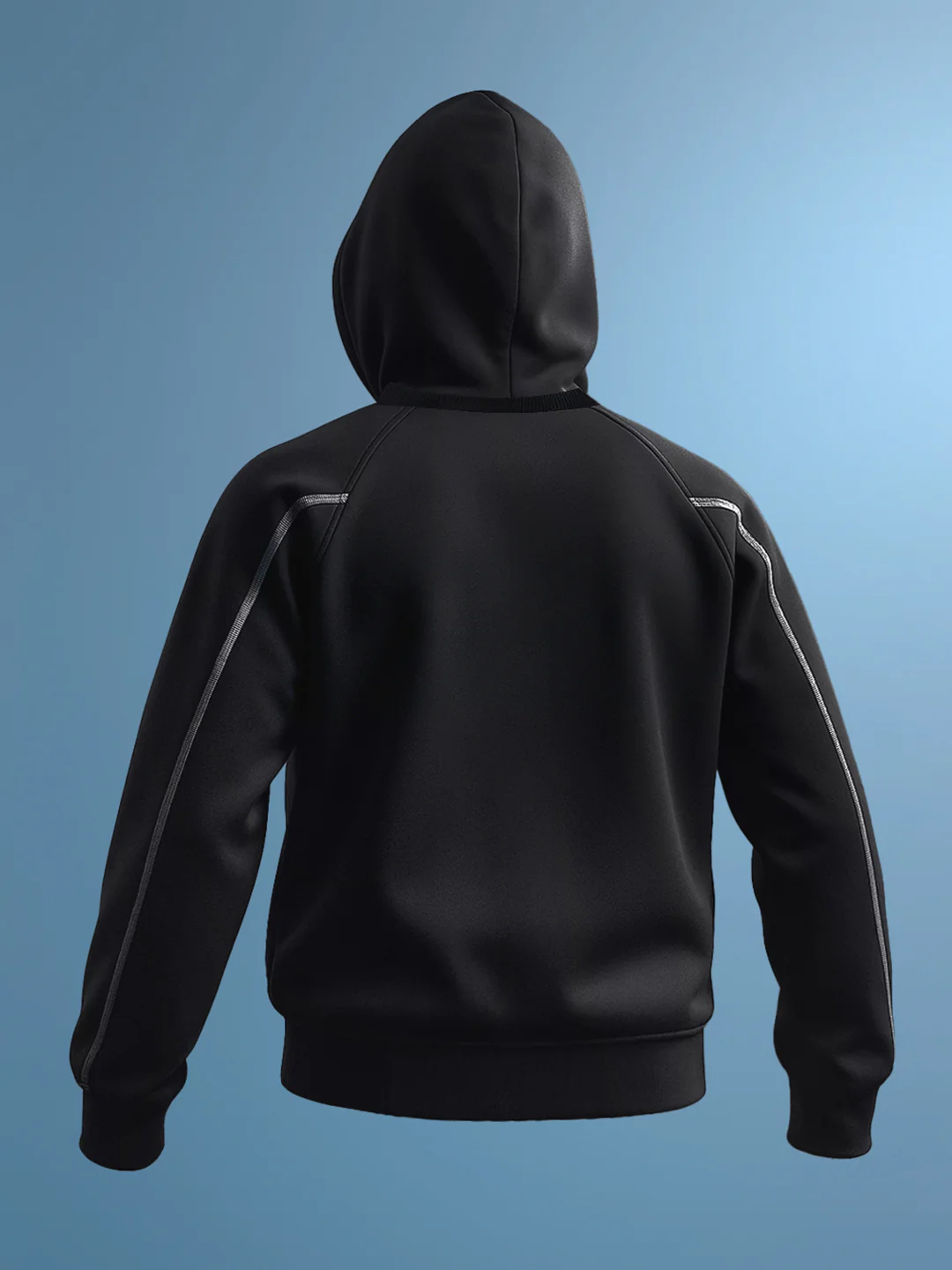 Men's Black Relaxed Fit Embroided Casual Sweatshirt - Image 7