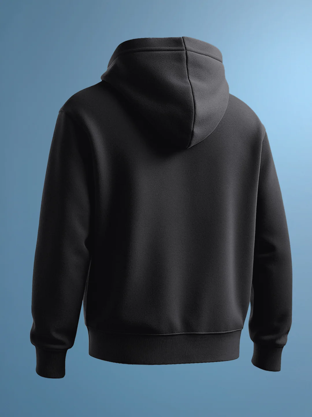 Men's Black Relaxed Fit Embroided Casual Sweatshirt - Image 2