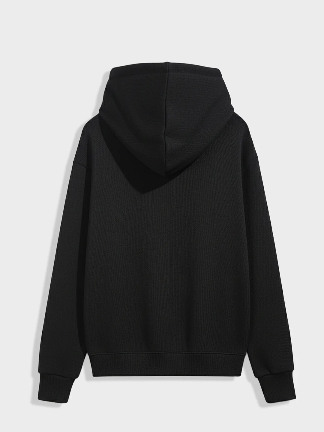 Men's Black Relaxed Fit Embroided Casual Sweatshirt - Image 4