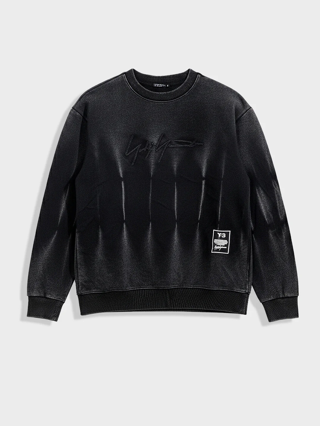 Men's Black Relaxed Fit Embroided Casual Sweatshirt - Image 3