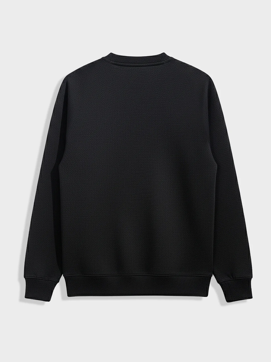 Men's Black Relaxed Fit Embroided Casual Sweatshirt - Image 4