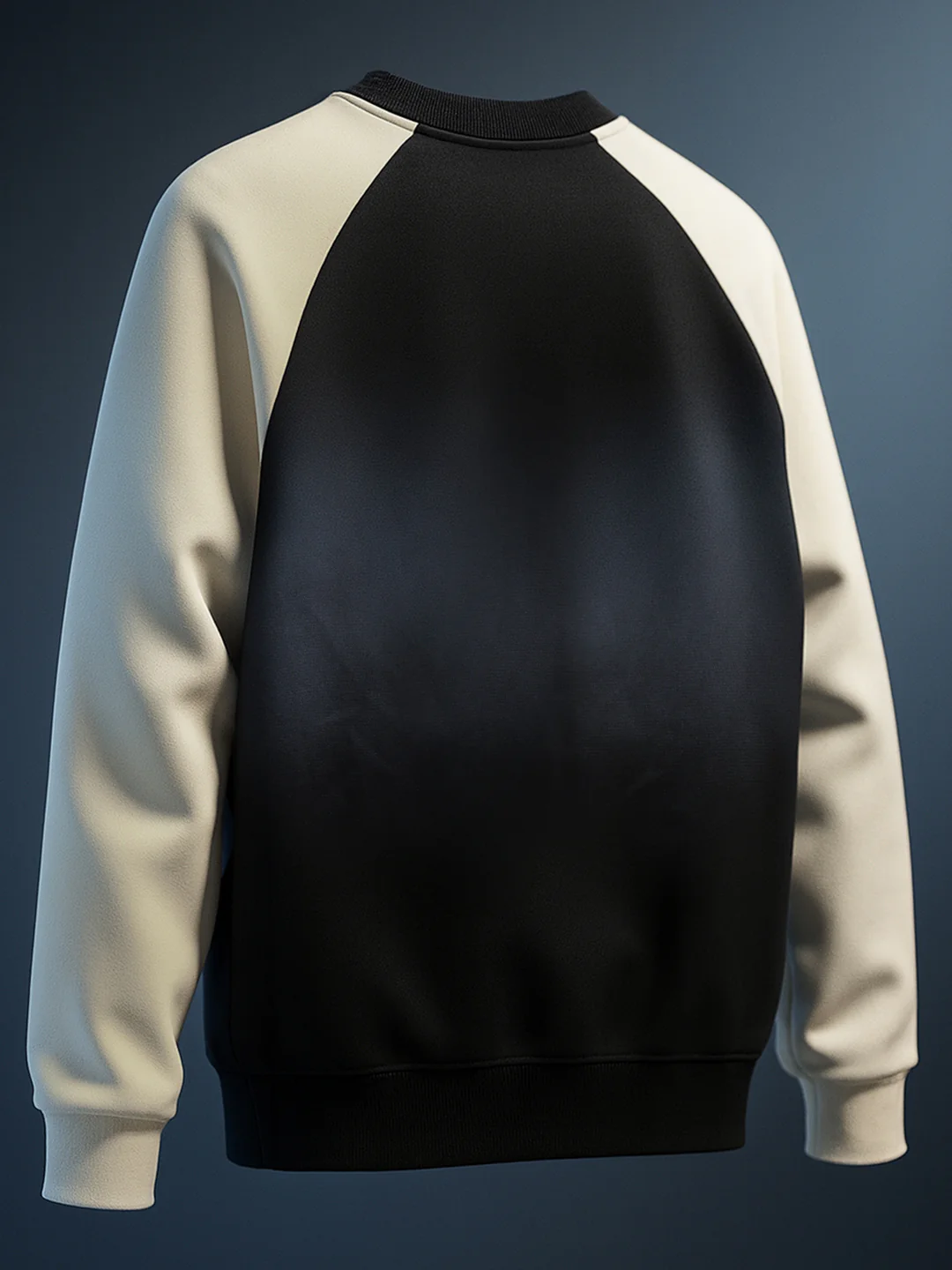 Men's Black Relaxed Fit Embroided Casual Sweatshirt - Image 2