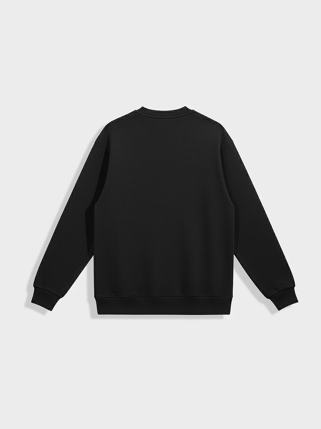 Men's Black Relaxed Fit Embroided Casual Sweatshirt - Image 4
