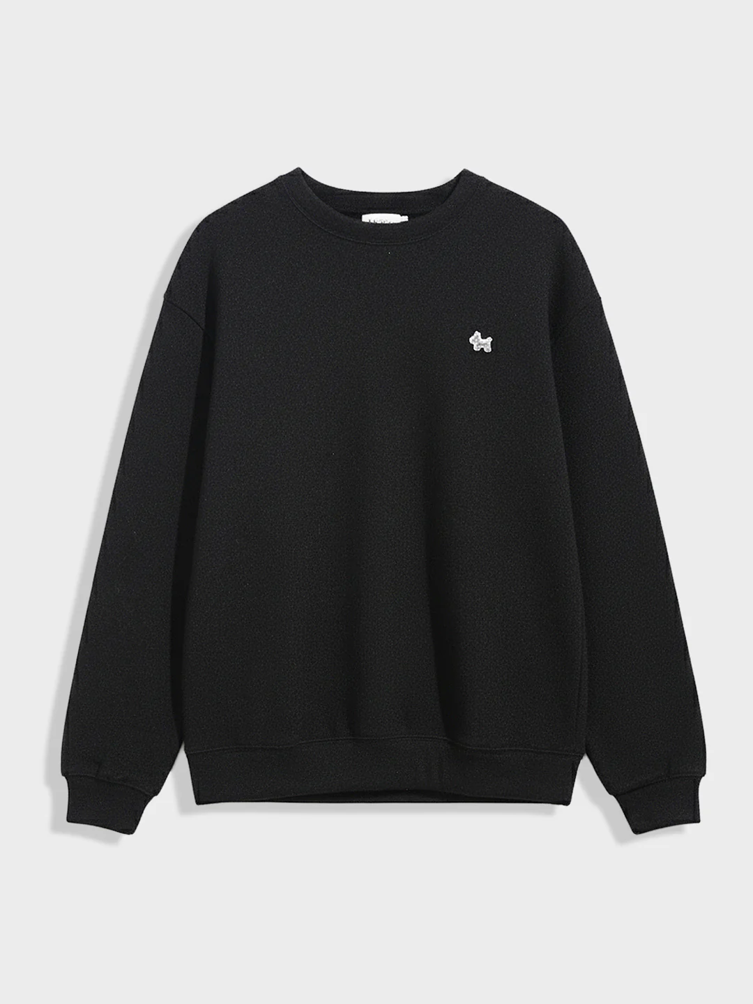 Men's Black Relaxed Fit Embroided Casual Sweatshirt - Image 3