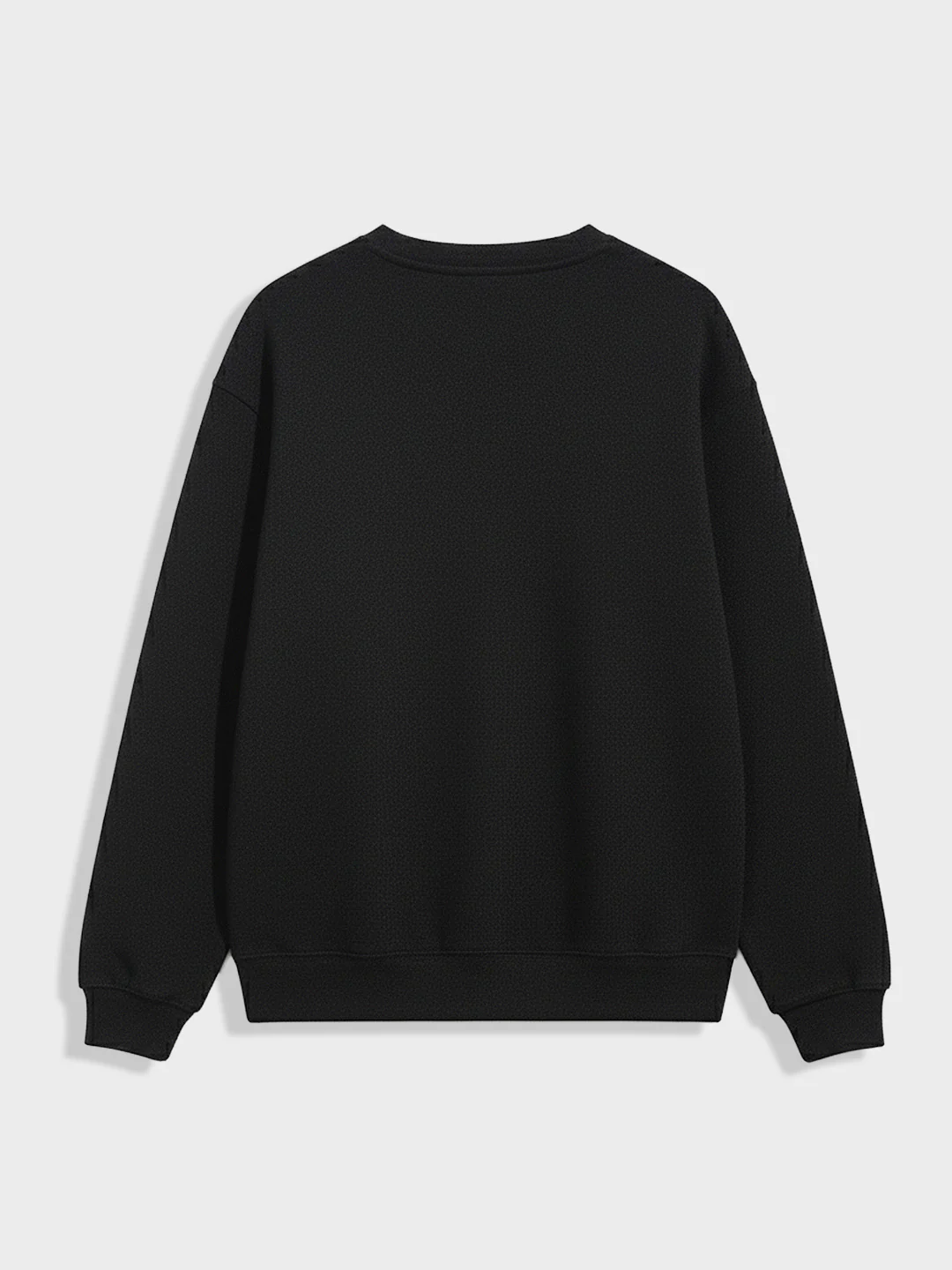 Men's Black Relaxed Fit Embroided Casual Sweatshirt - Image 4