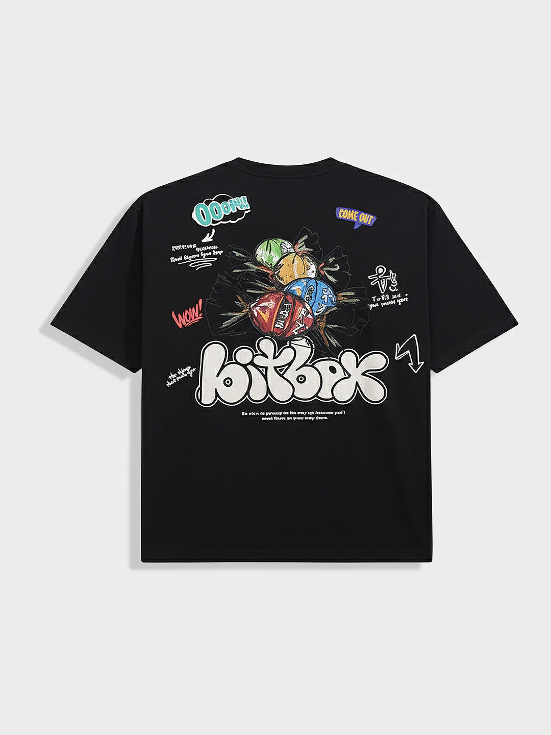 Men's Black Relaxed Fit Embroided 240 GSM Casual T-Shirt - Image 6