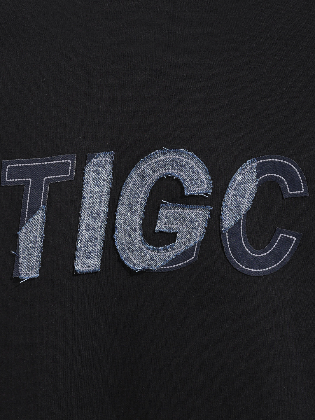 Men's Black Relaxed Fit Embroided 240 GSM Casual T-Shirt - Image 8