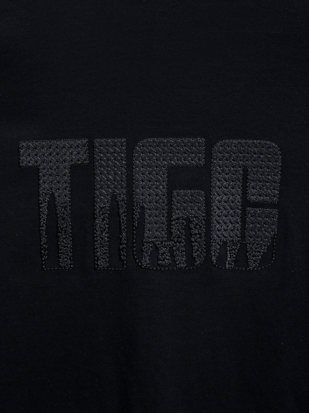 Men's Black Relaxed Fit Embroided 240 GSM Casual T-Shirt - Image 7
