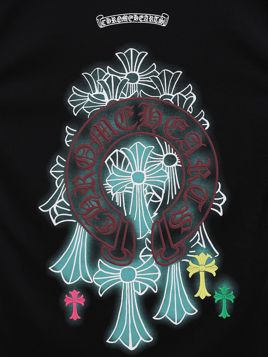 Men's Black Relaxed Fit Embroided 240 GSM Casual T-Shirt - Image 4