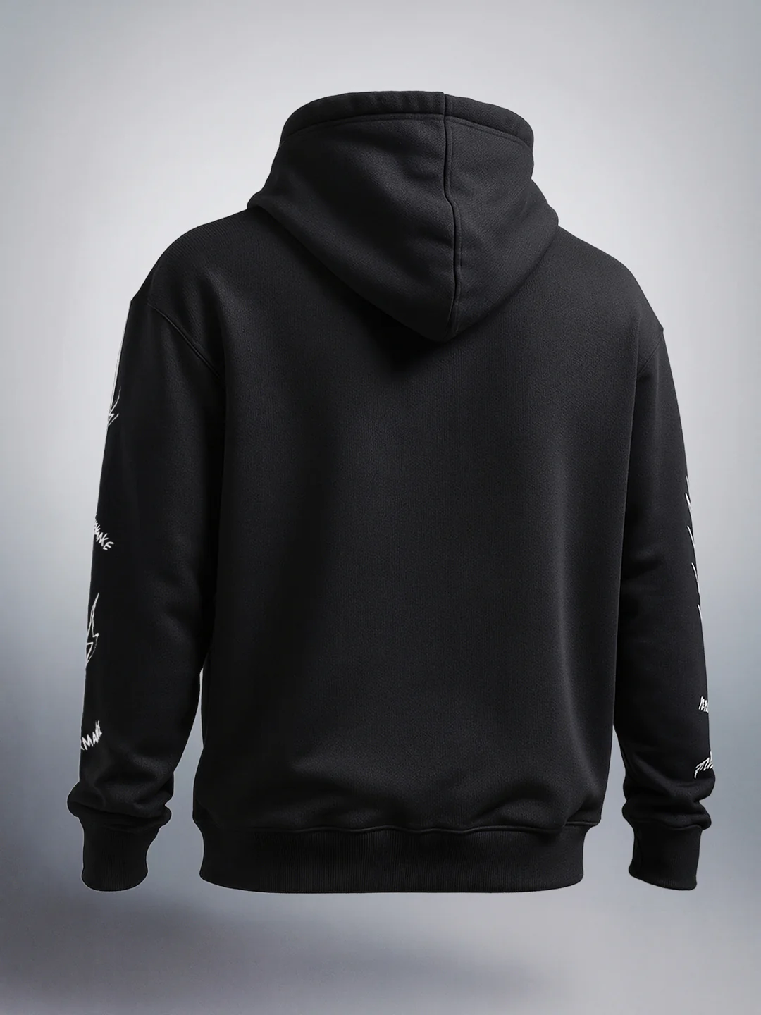 Men's Black Relaxed Fit Graphic Printed Casual Sweatshirt - Image 4