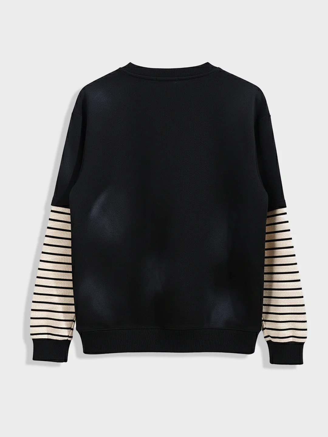 Men's Black Relaxed Fit Graphic Printed Casual Sweatshirt - Image 4