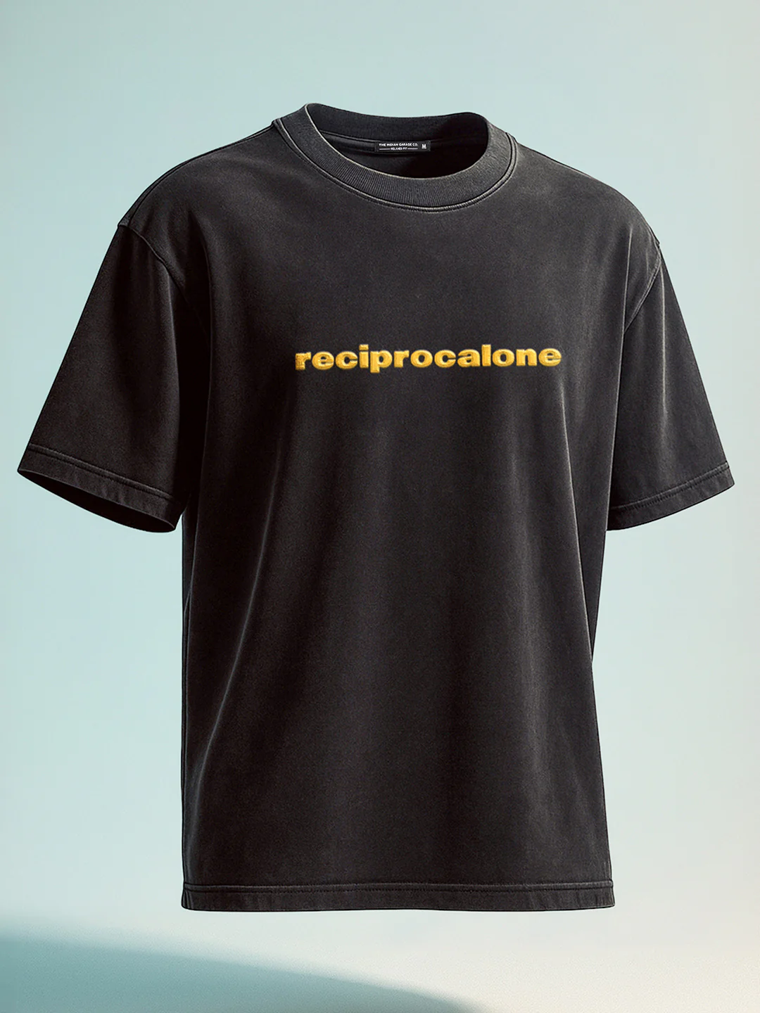 Men's Black Relaxed Fit Graphic Printed 240 GSM Street Wear T-Shirt - Image 2