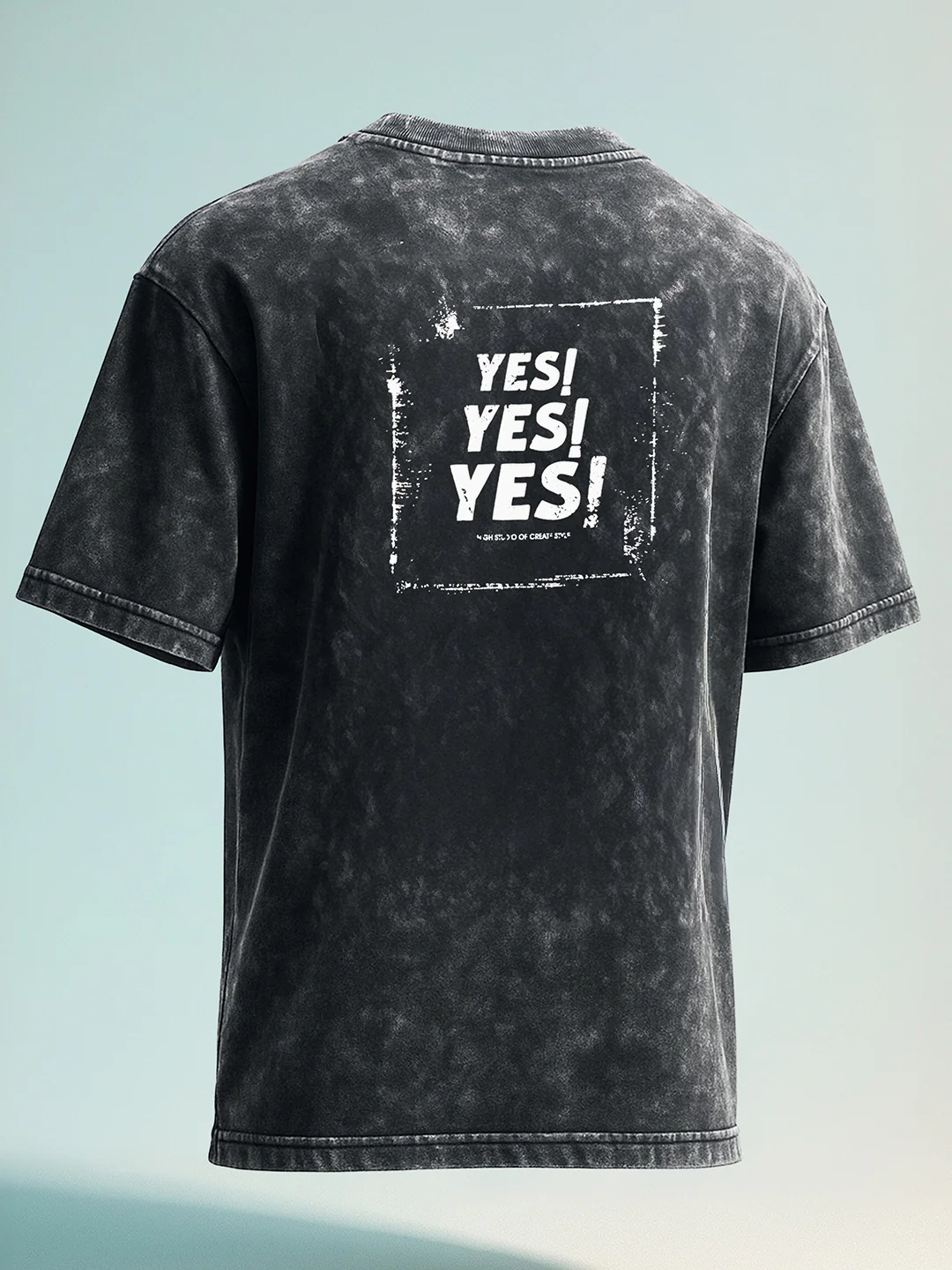 Men's Black Relaxed Fit Graphic Printed 240 GSM Street Wear T-Shirt - Image 3