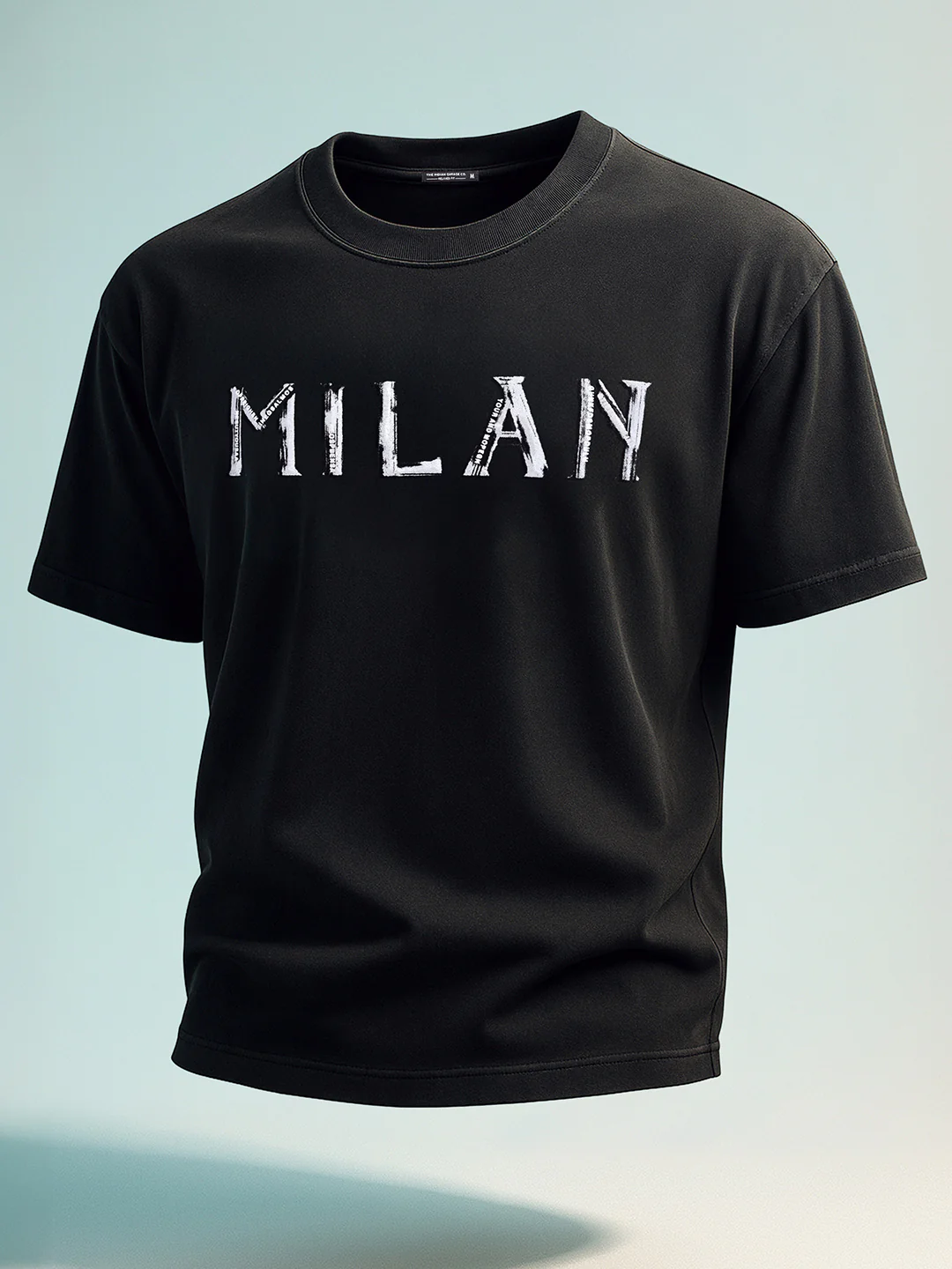 Men's Black Relaxed Fit Graphic Printed 240 GSM Street Wear T-Shirt - Image 2