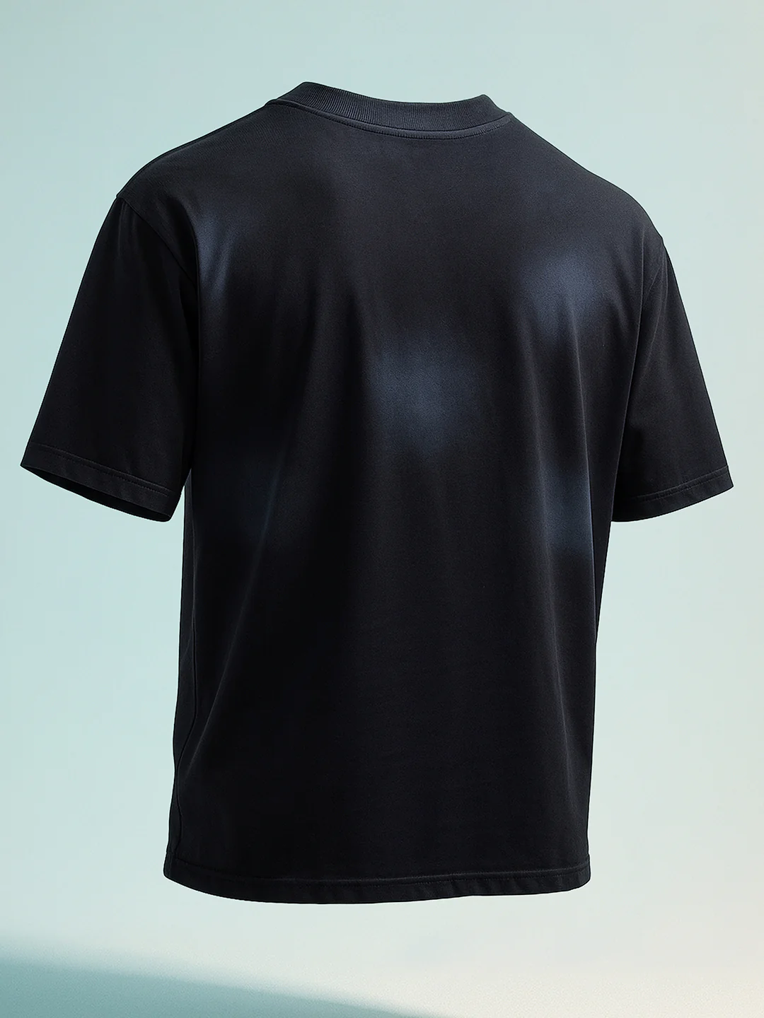Men's Black Relaxed Fit Graphic Printed 240 GSM Street Wear T-Shirt - Image 3