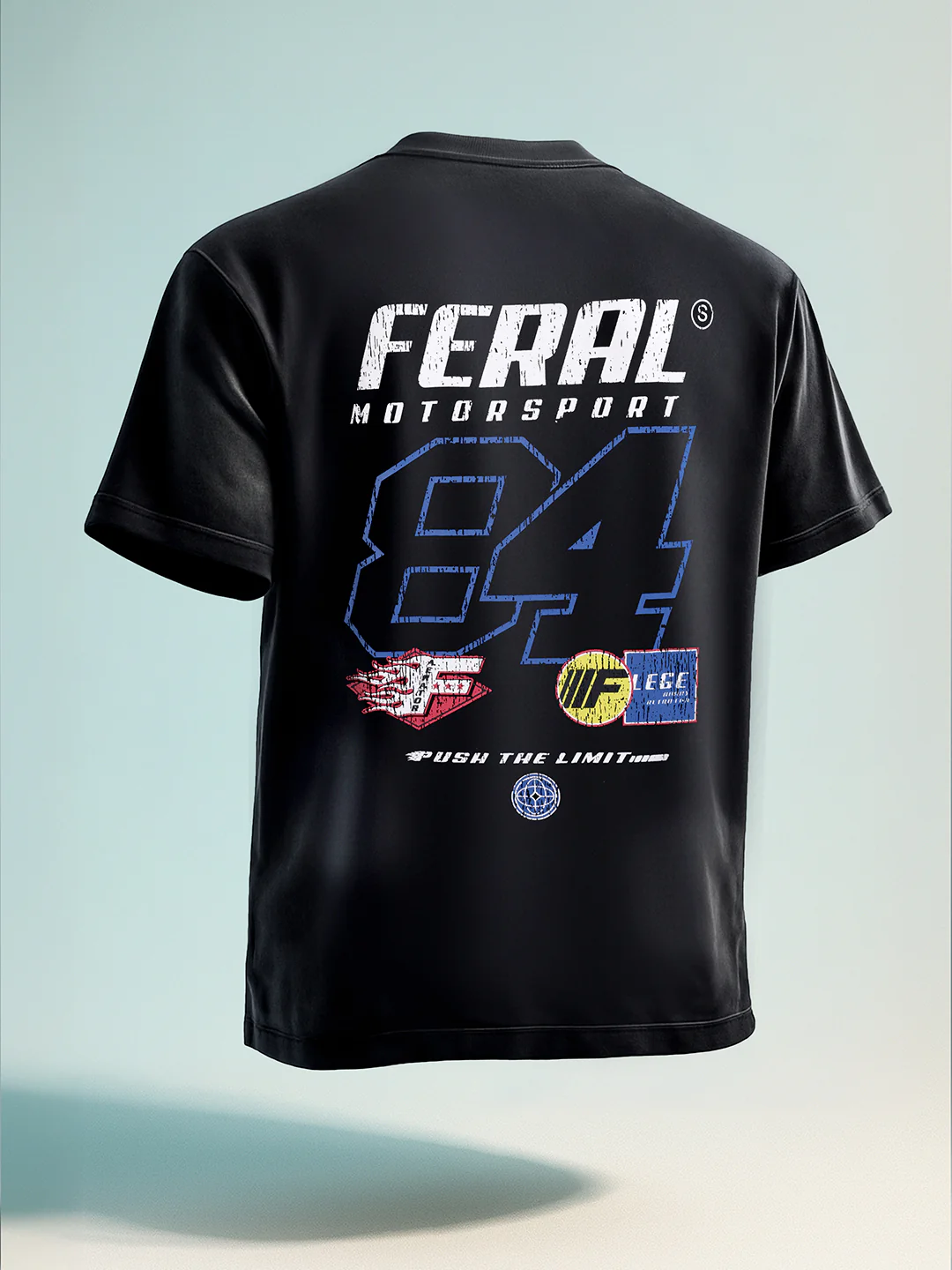 Men's Black Relaxed Fit Graphic Printed 240 GSM Street Wear T-Shirt - Image 2