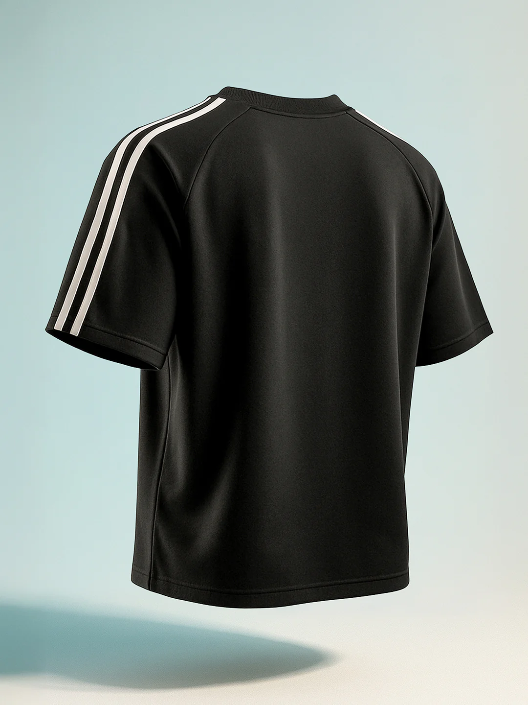 Men's Black Relaxed Fit Graphic Printed 240 GSM Street Wear T-Shirt - Image 2