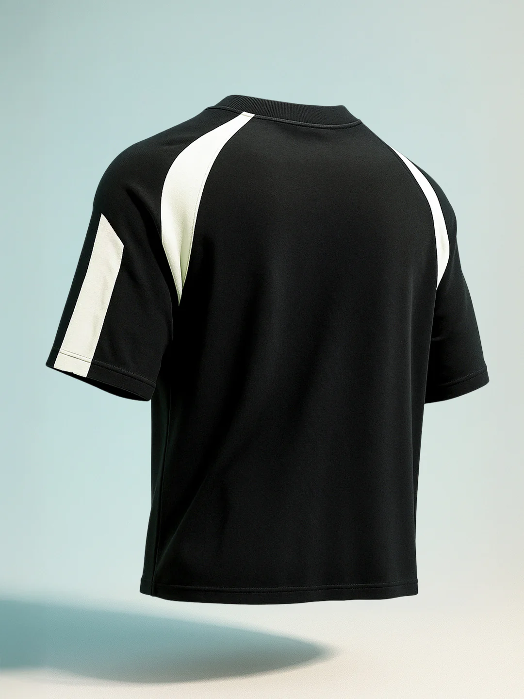 Men's Black Relaxed Fit Graphic Printed 240 GSM Street Wear T-Shirt - Image 2