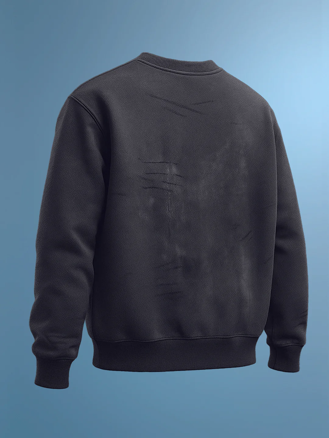 Men's Black Relaxed Fit Printed Casual Sweatshirt - Image 2