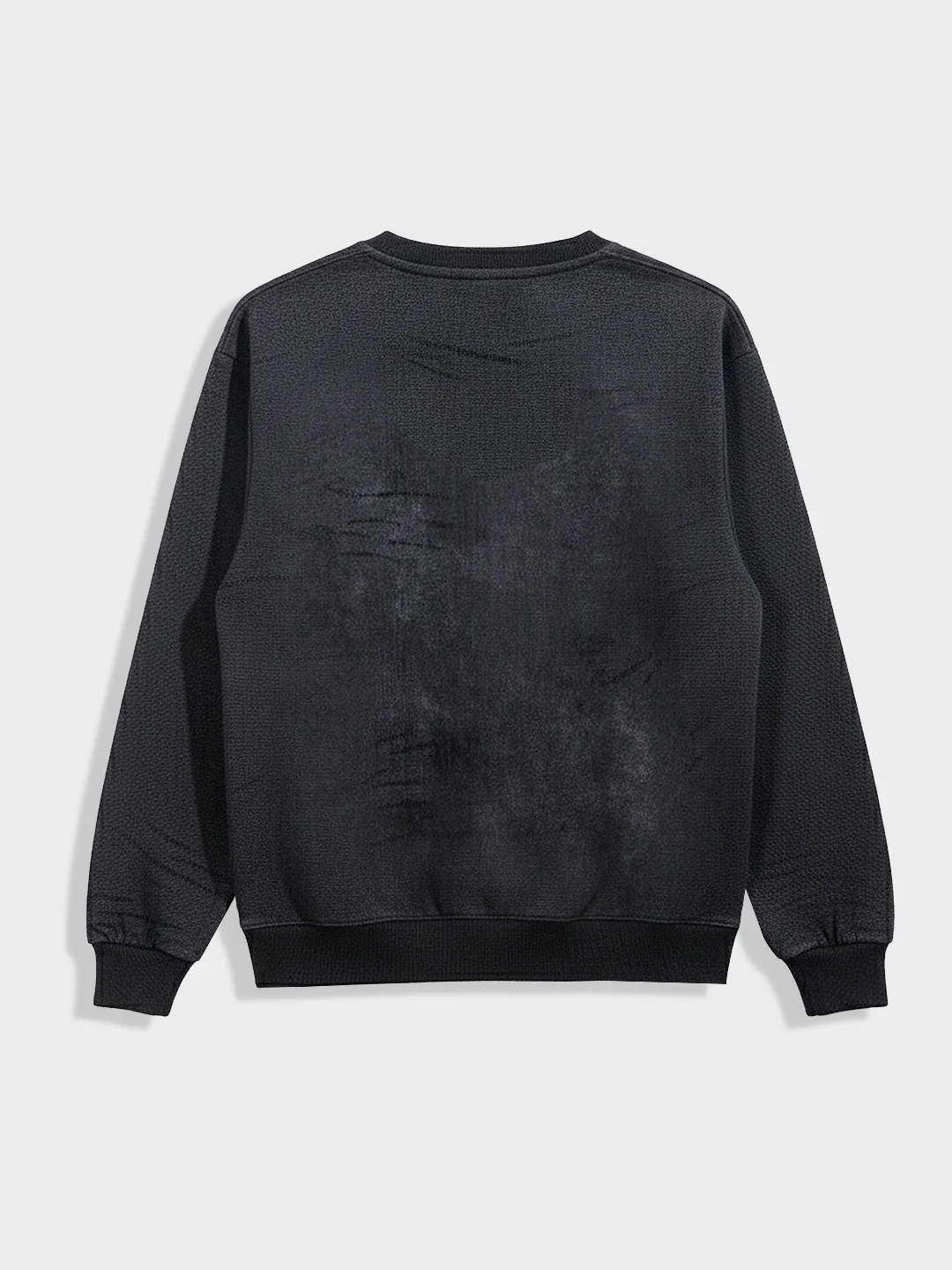 Men's Black Relaxed Fit Printed Casual Sweatshirt - Image 4