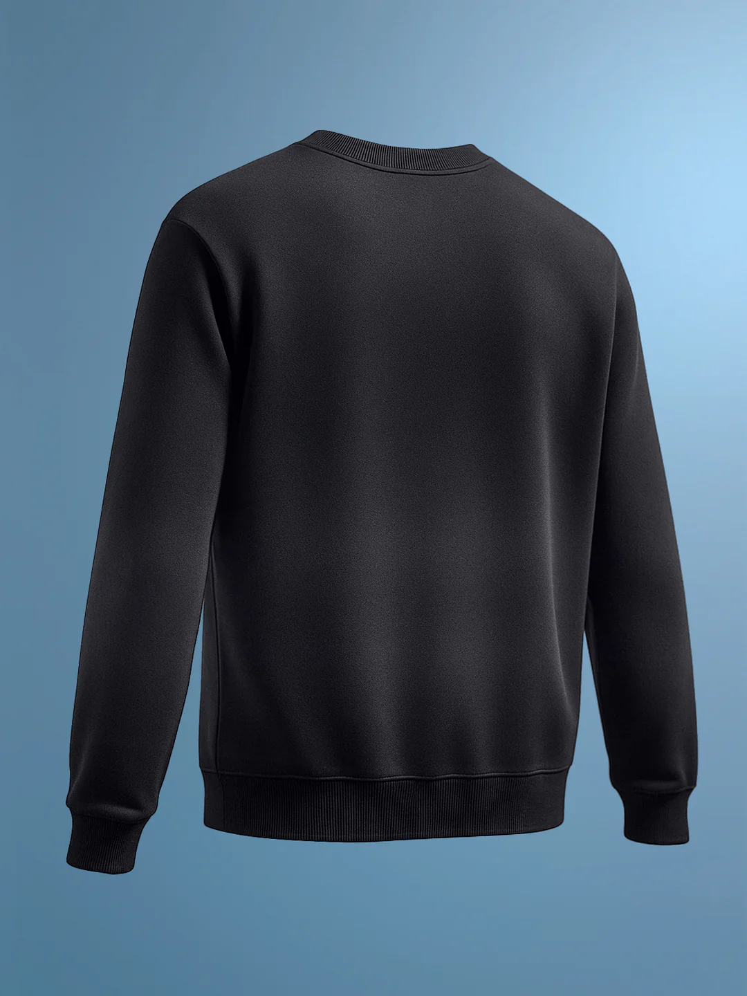 Men's Black Relaxed Fit Printed Casual Sweatshirt - Image 2