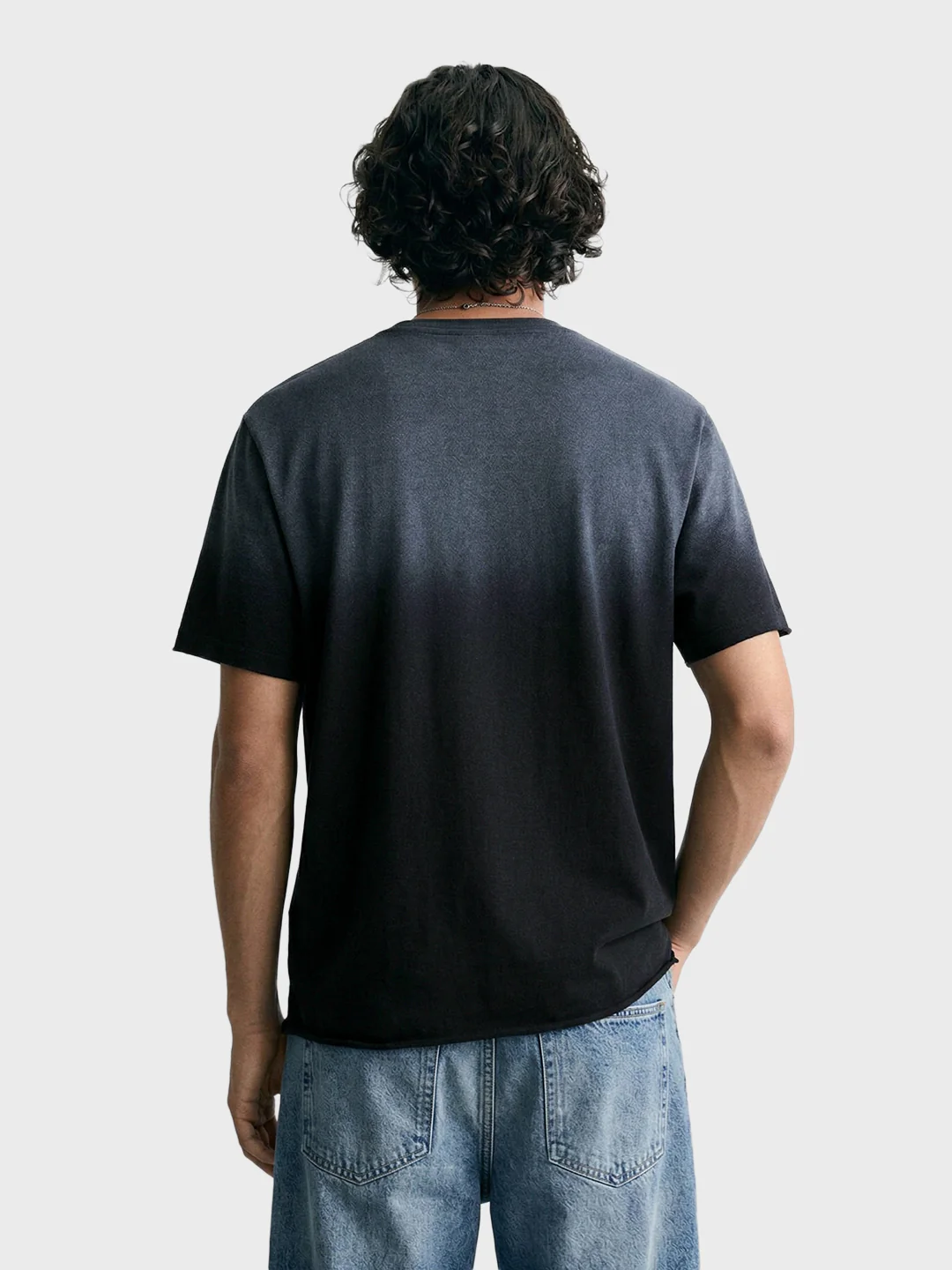 Men's Black Relaxed Fit Printed Casual T-Shirt - Image 4
