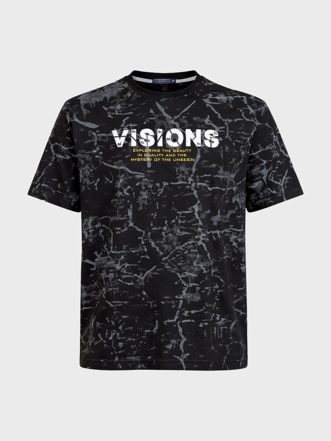 Men's Black Relaxed Fit Printed Casual T-Shirts - Image 4
