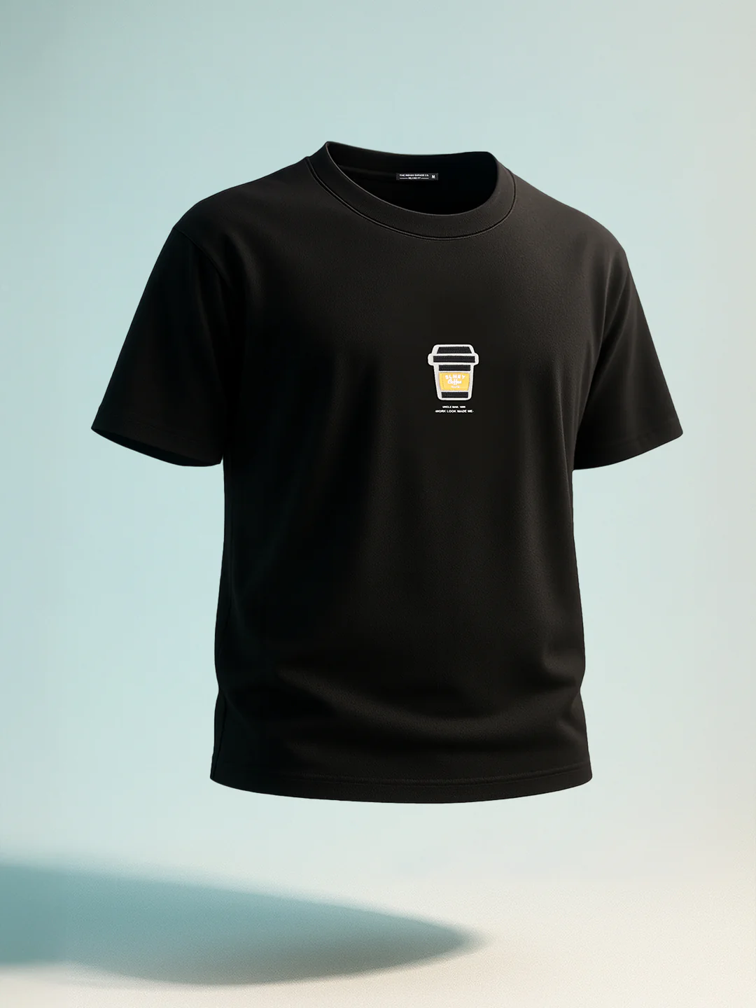 Men's Black Relaxed Fit Printed 240 GSM Street Wear T-Shirt - Image 2