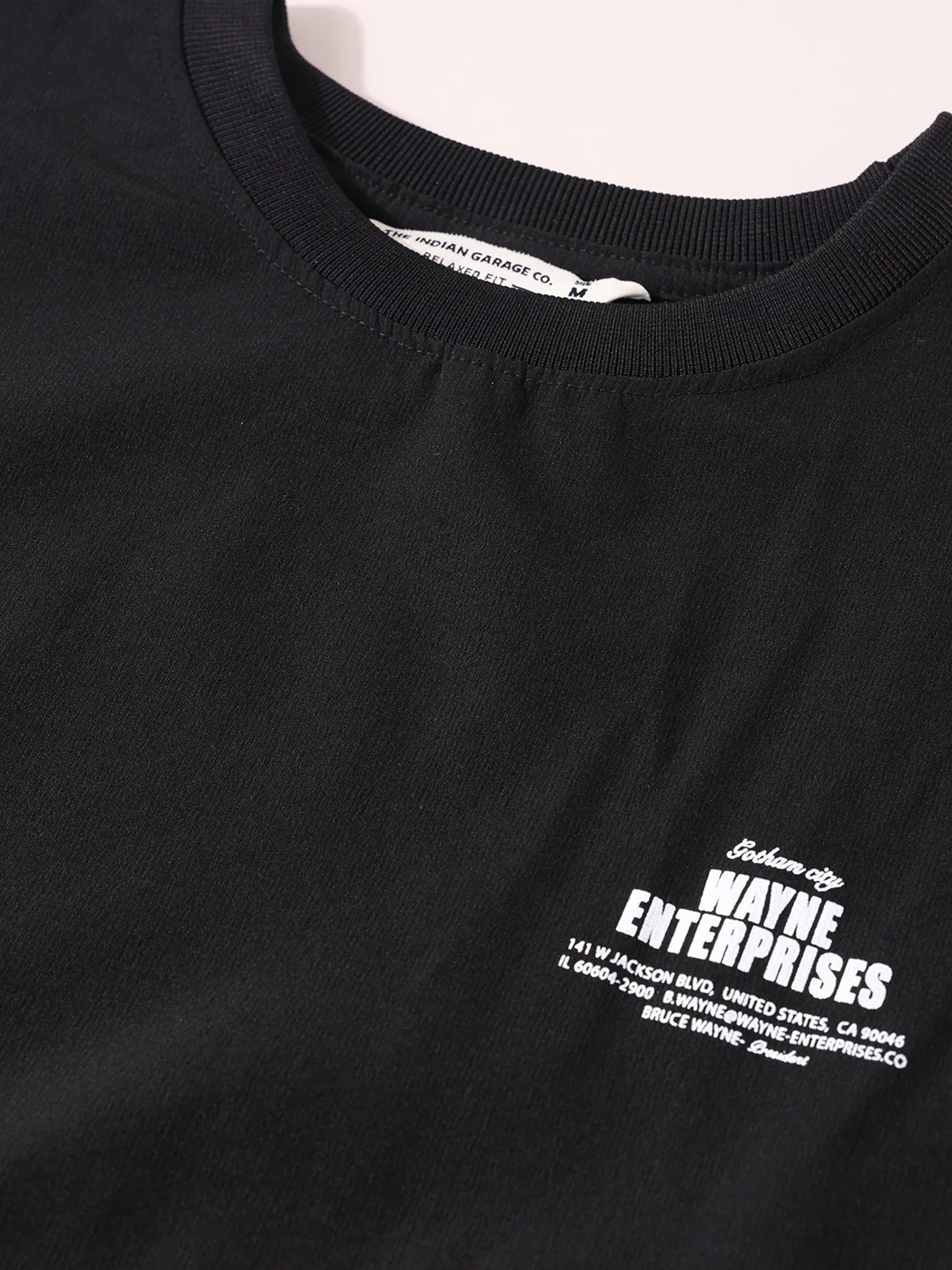 Men's Black Relaxed Fit Solid Casual Coordinates - Image 6