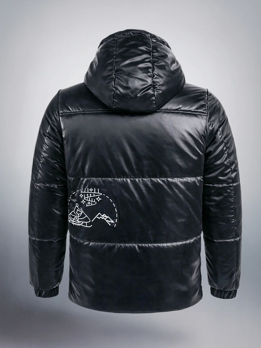 Men's Black Relaxed Fit Solid Casual Jacket - Image 4
