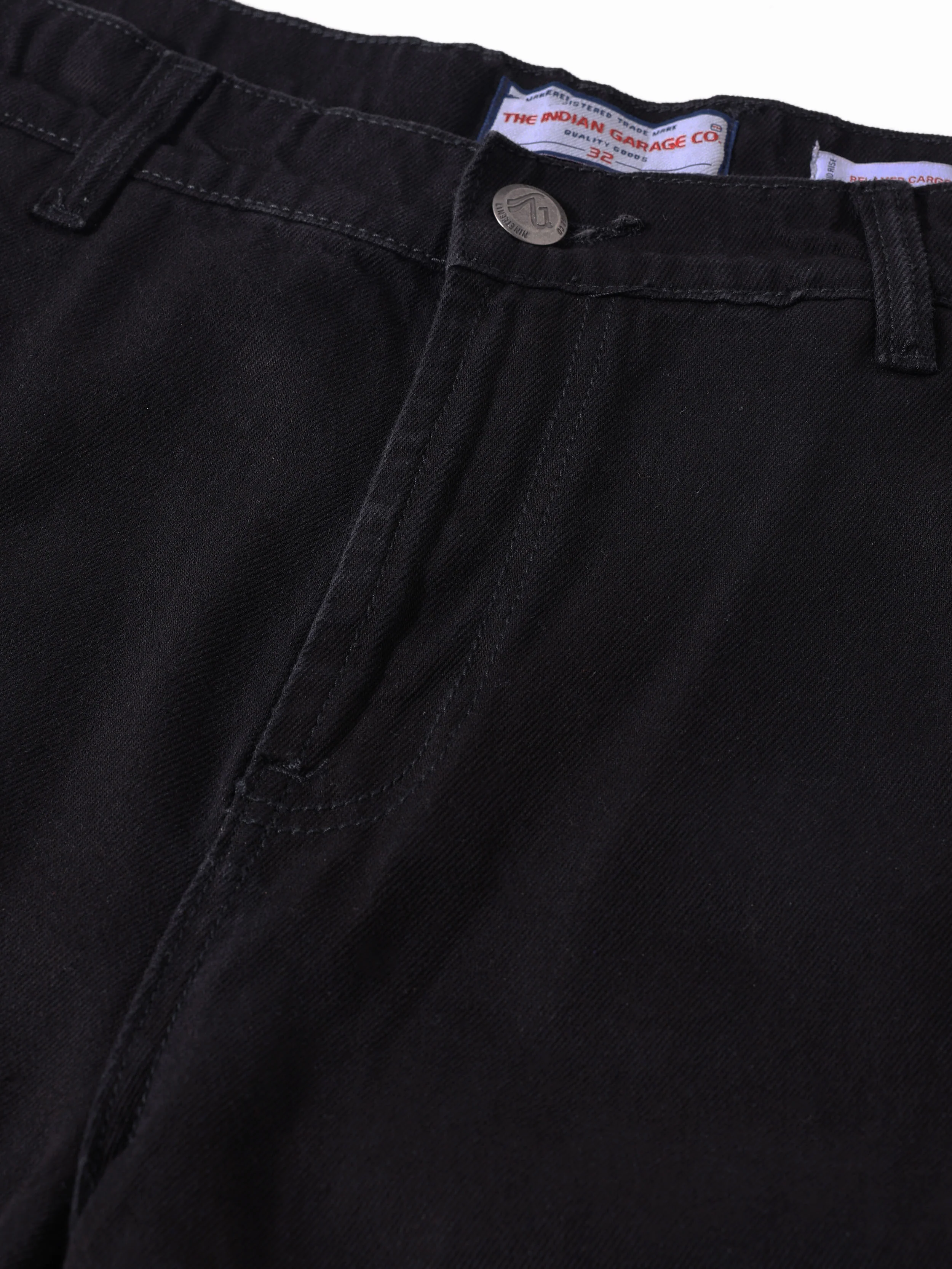Men's Black Relaxed Fit Solid Casual Jeans - Image 7