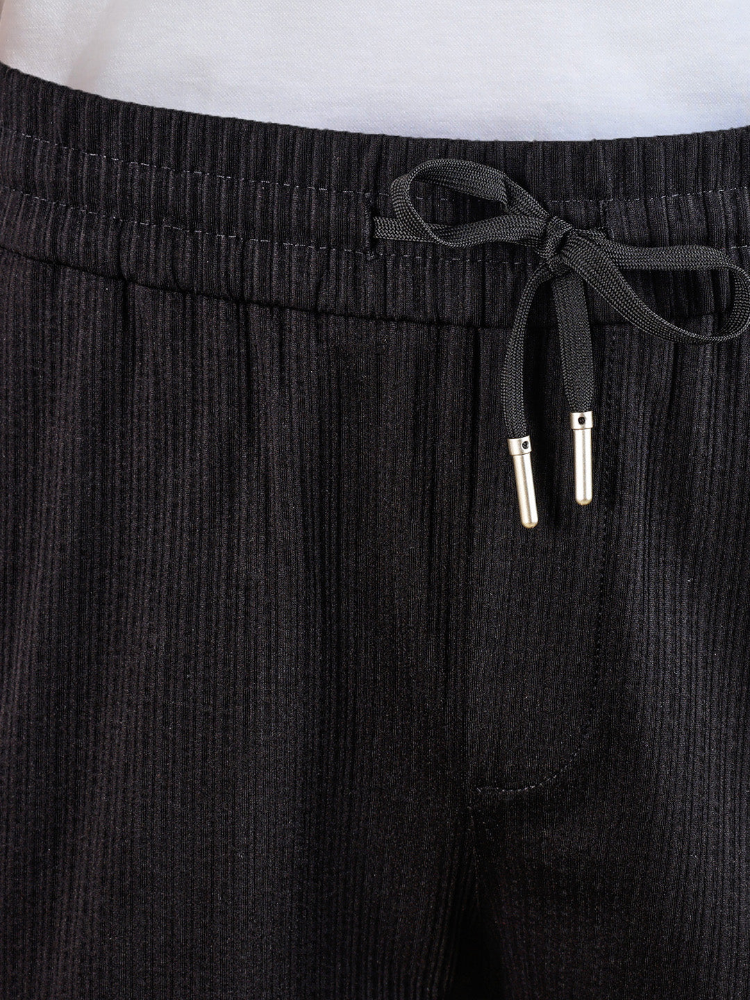 Men's Black Relaxed Fit Solid Casual Joggers - Image 8