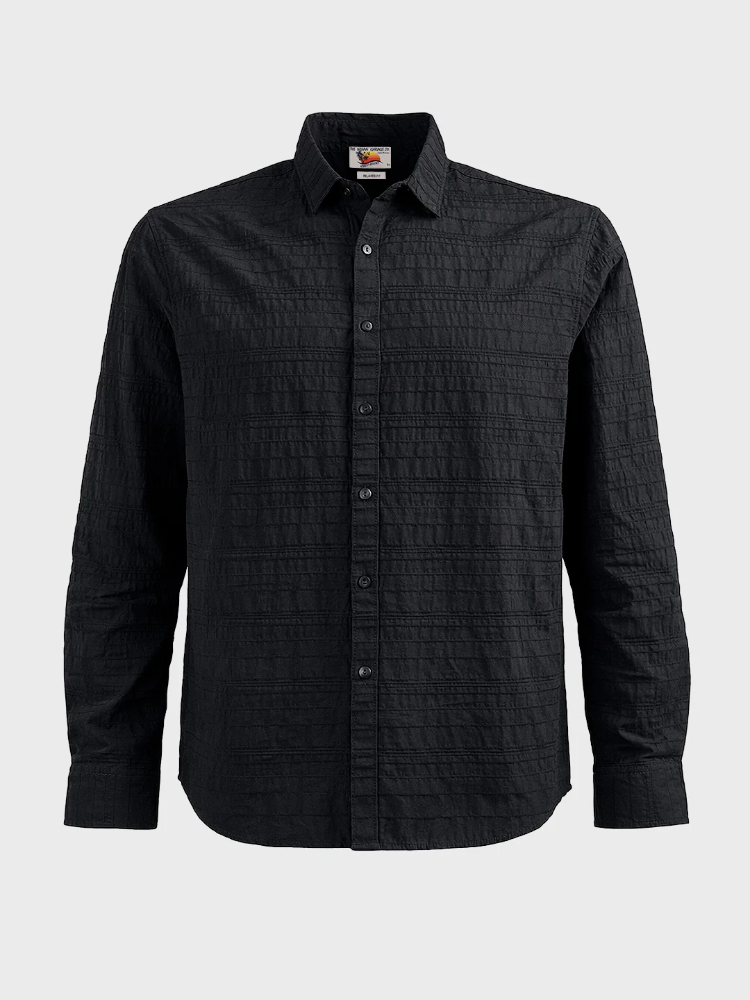 Men's Black Relaxed Fit Solid Casual Shirt - Image 6