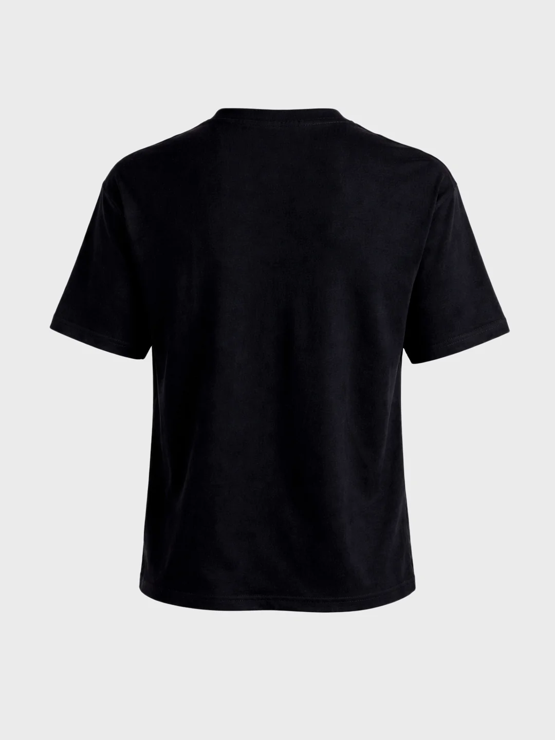 Men's Black Relaxed Fit Embroidered Casual T-Shirt - Image 6