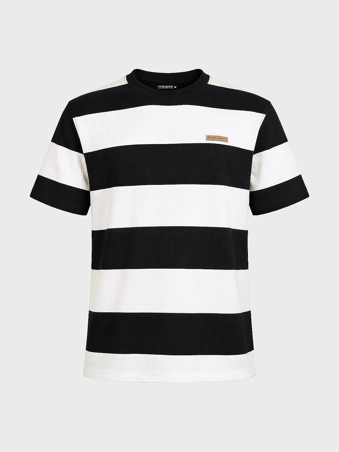 Men's Black Relaxed Fit Solid Casual T-Shirts - Image 4