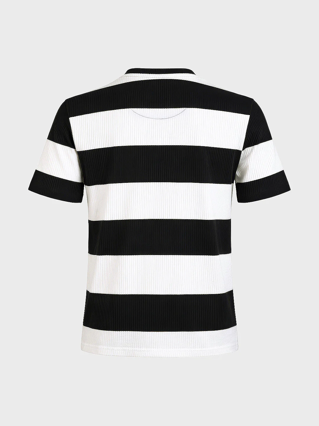 Men's Black Relaxed Fit Solid Casual T-Shirts - Image 5