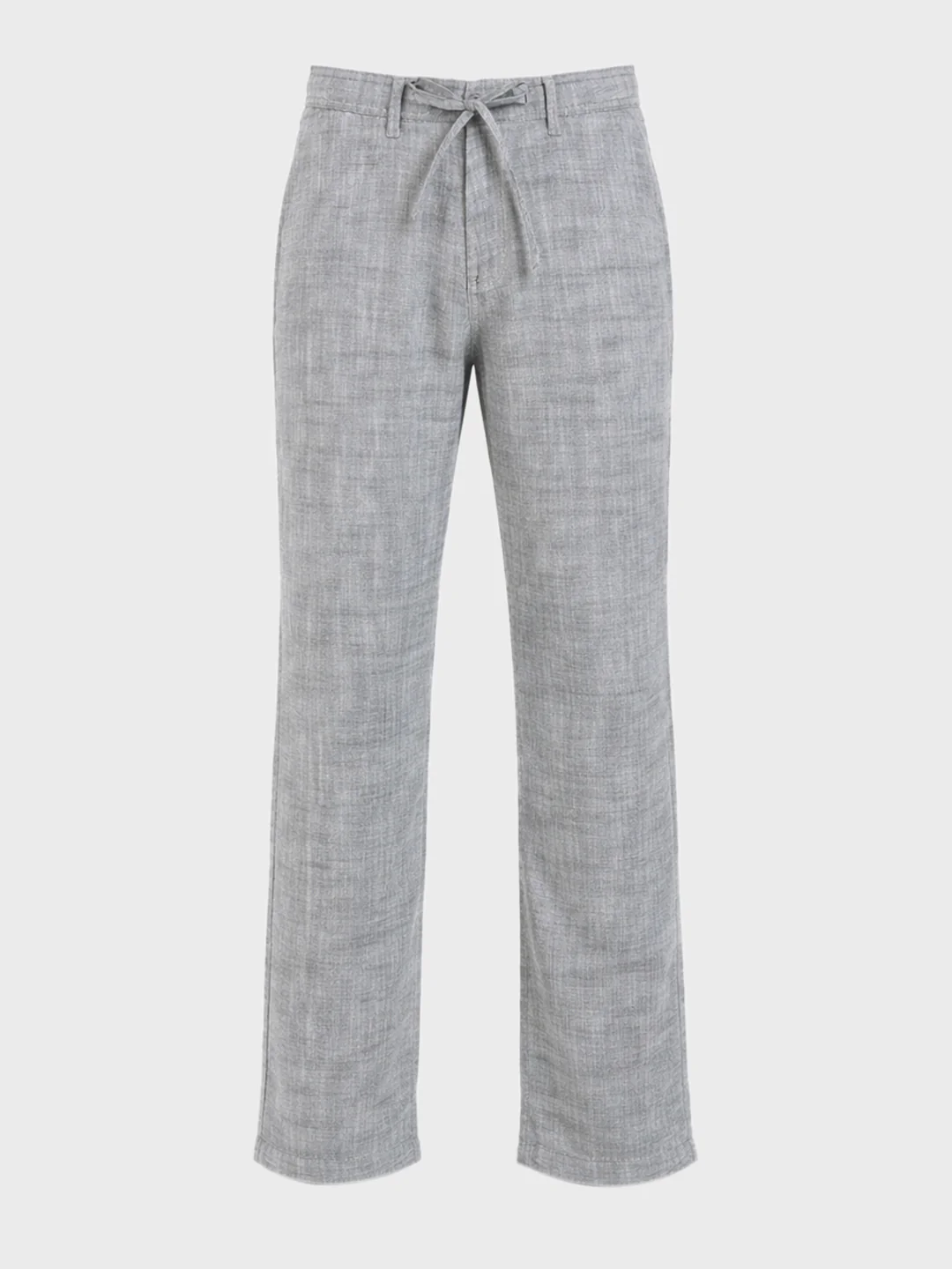 Men's Black Relaxed Fit Solid Casual Trousers - Image 4