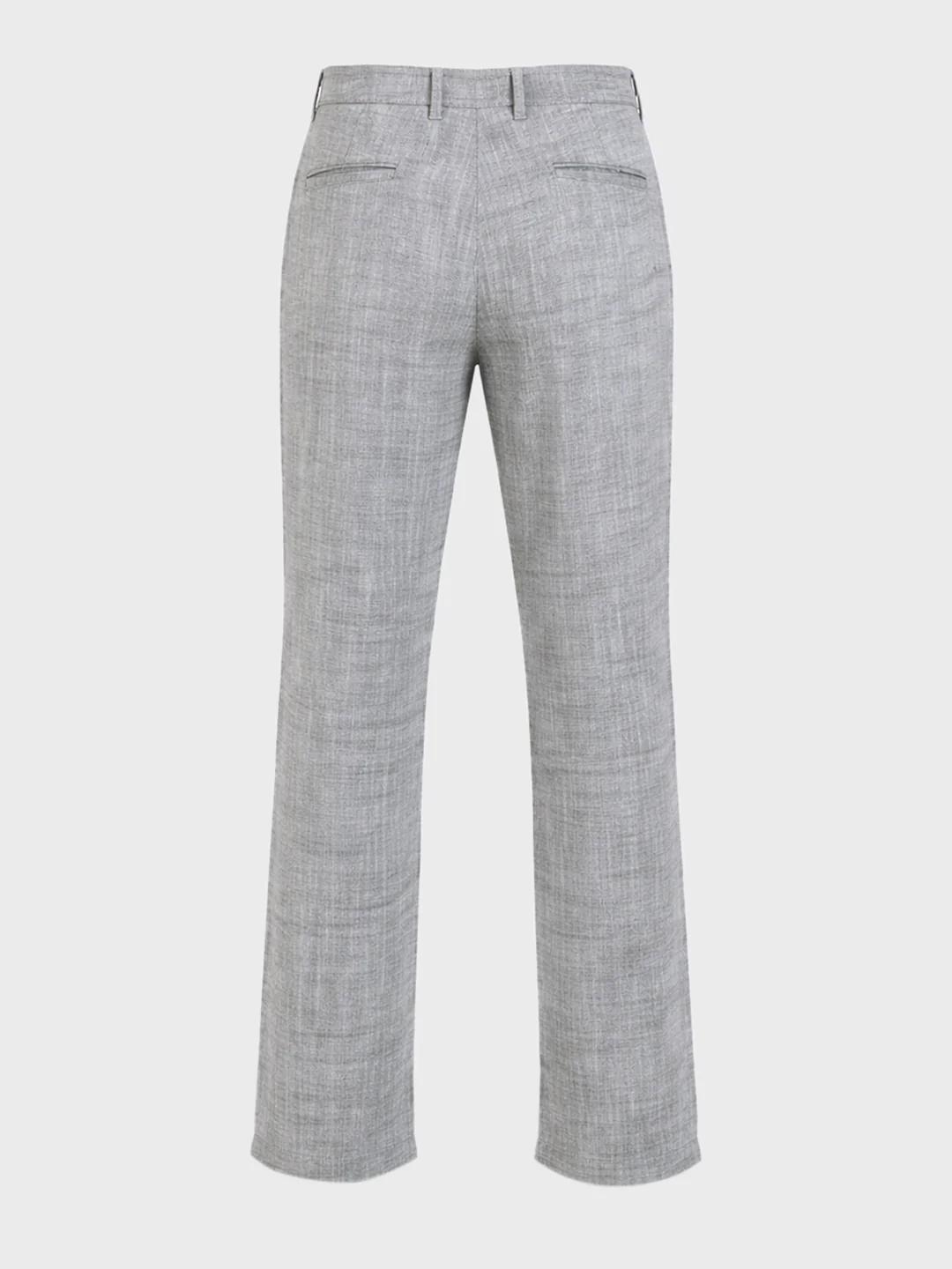 Men's Black Relaxed Fit Solid Casual Trousers - Image 5