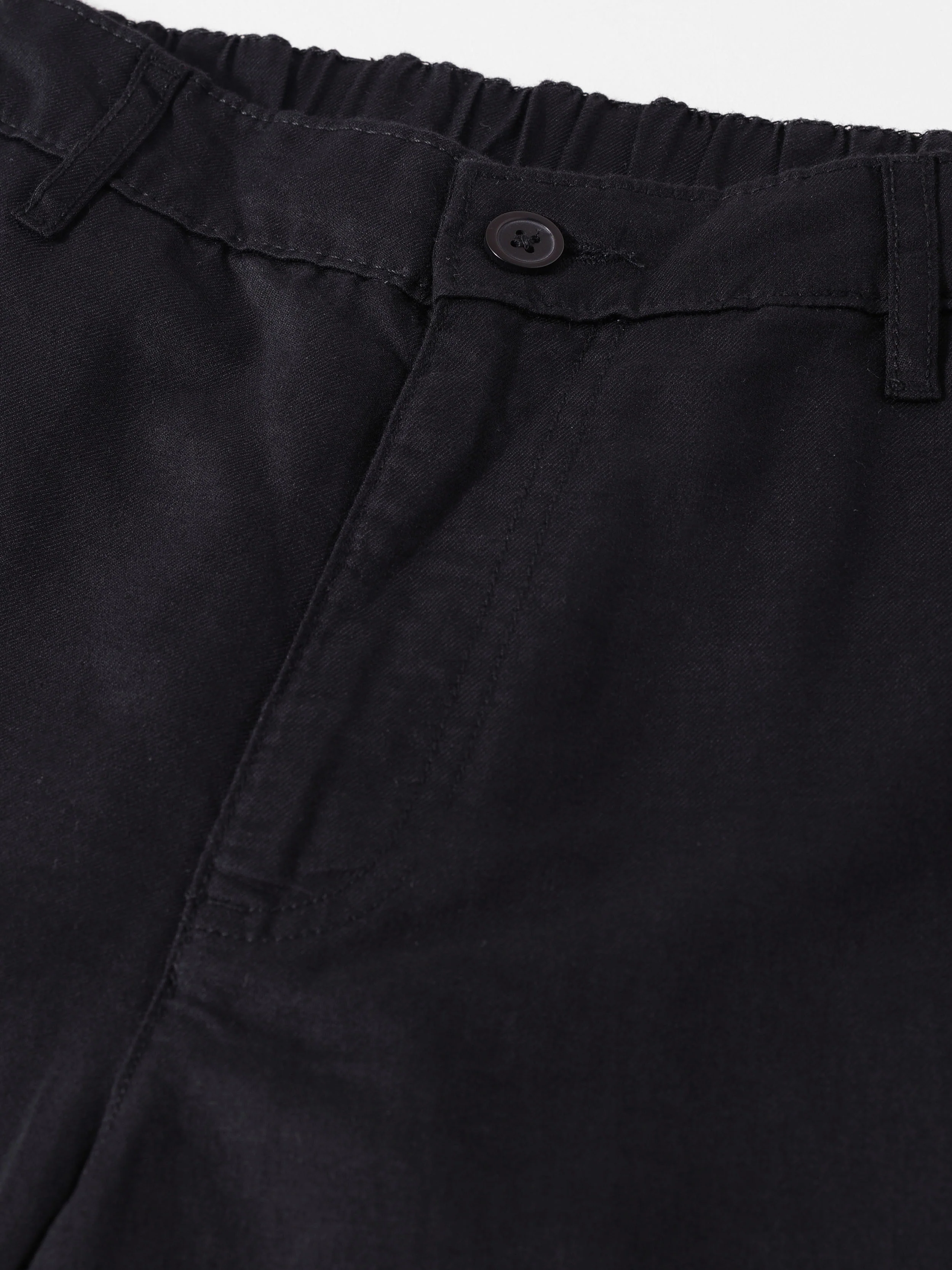 Men's Black Relaxed Fit Solid Casual Trousers - Image 7